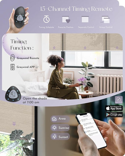 Graywind Motorized Light Filtering Shades Compatible