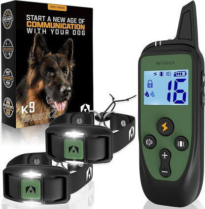 INVIROX Training Collar for Large Dog X2 124 Levels