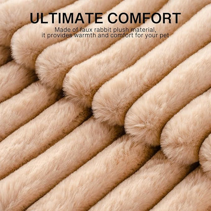 MEWOOFUN Cat Beds for Indoor Cats Washable, Dog Beds for Small Dogs Round Pet Bed for Puppy and Kitten (Camel, 20"x20"x8")