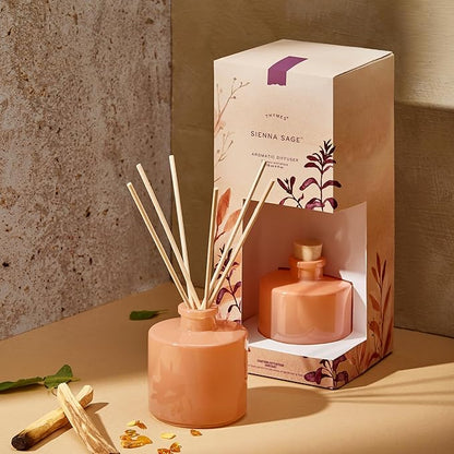 Thymes Petite Reed Diffuser Set – Includes Rattan Wood Sticks, Fragrance Oil