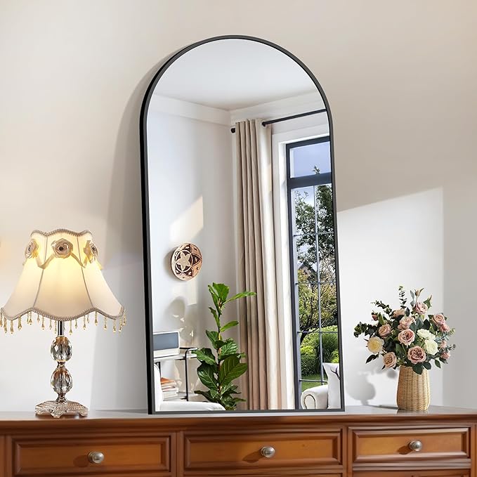CIRCUMI Arched Wall Mirror, Metal Frame, Large Size