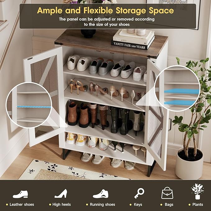 Maupvit 42.1" Farmhouse Shoe Cabinet