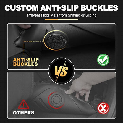Automotive Floor Mats & Cargo Liners Compatible with 2014 2015 2016 2017 2018 2019 Toyota Corolla Floor Mats & Trunk Mat Set, All Weather TPE Floor Liners Cargo Mats (Not fit Hatchback Model).
