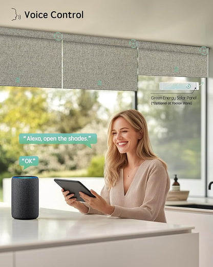 Yoolax Motorized Blinds with Remote, Smart Blinds