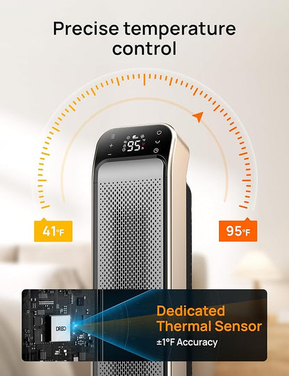 DREO Space Heater Indoor, 3 Modes, Overheating & Tip-Over Protection, Electric