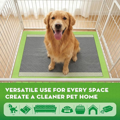 CROCI Charcoal Puppy Pads with Adhesive Tabs 2X Odor Control 30x36in 30Ct | Super Absorbent Pee Pads for Dogs, Quick-Dry Surface, Unscented, Renewable Bamboo Material, Disposable