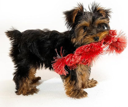Playology Dog Toys | Puppy Toy Sensory Rope Tug of War Rope for Dogs and Puppies | Small Beef Scented Toy - Easy to Clean and Made from Non Toxic Materials