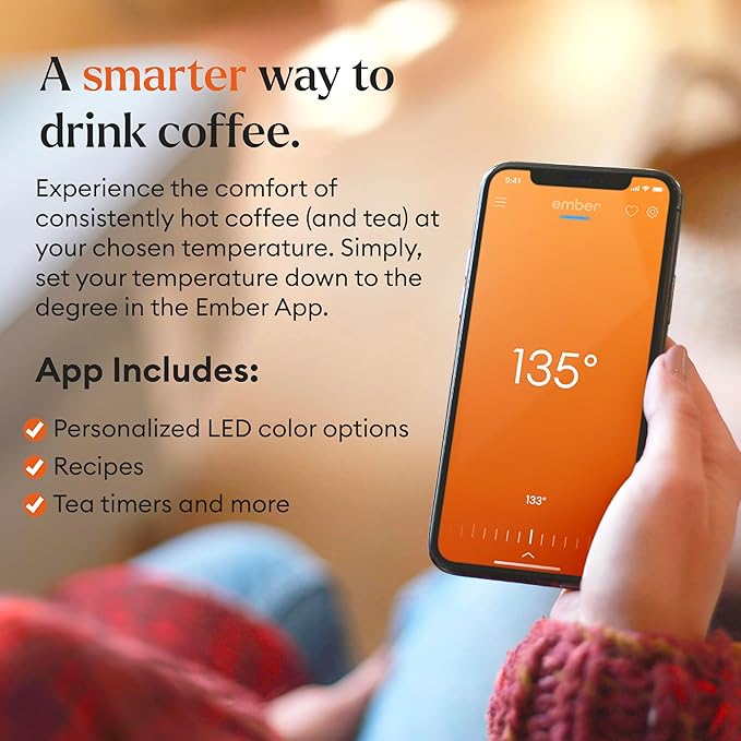 Ember Temperature Control Smart Mug 2, 10 Oz, App-Controlled Heated Coffee Mug