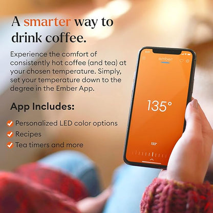 Ember Temperature Control Smart Mug 2, 10 Oz, App-Controlled Heated Coffee Mug