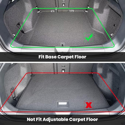 LASFIT Cargo Mat Fit for Volkswagen VW ID.4 2021-2026 All Weather TPE Trunk Liners (Only Fit Non-Adjustable Carpet Floor)
