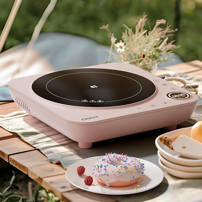 CIARRA CATIH1A-P Portable Induction Cooktop, Slim Single Electric Countertop
