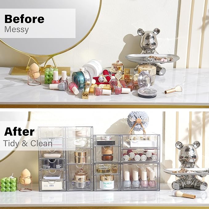 Prsildan Acrylic Drawer Organizer
