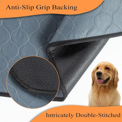 Bunlitent Washable Pee Pads for Dogs, 83'' Diagonal Octagon, 2 Pack, Grey | Designed for 24'' Width 8 Panels Dog Playpen, Non-Slip, Super Absorbent, Reusable, Waterproof, For Dog Playpen, Crate, Car