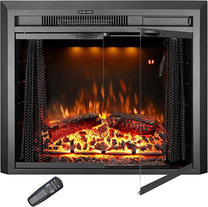 25.4 Inches Electric Fireplace Insert, 750W/1500W Fireplace Heater
