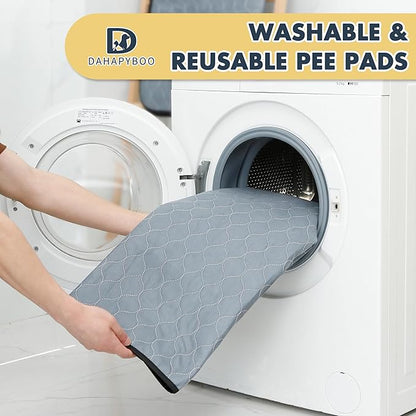 DAHAPYBOO Extra Large Washable Pee Pads for Dogs 36x48,6Pack | Reusable Puppy Pads for Dogs Non-Slip Waterproof Pet Training Pads for Crate, Playpen, Bed, Sofa,Whelping Box, Potty Training