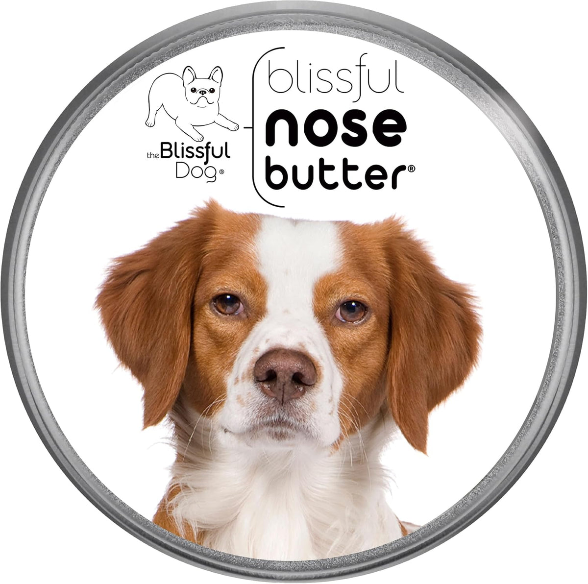 The Blissful Dog Brittany Spaniel Nose Butter for Dry, Cracked Skin, Lick-Safe Dog Nose Balm with Moisturizing Shea Butter, Almond, Olive, and Essential Oils, Pet Supplies, Uncented, 4 oz.