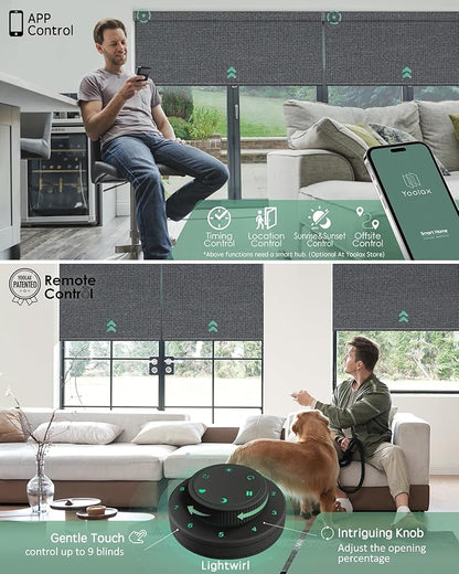 Yoolax Motorized Blinds with Remote, Smart Blinds