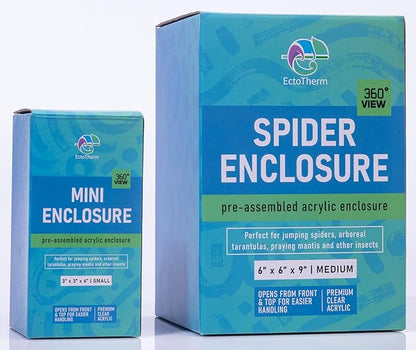 EctoTherm Jumping Spider Enclosure - for Habitat, Terrarium Kit and Arboreal Tarantula Enclosure