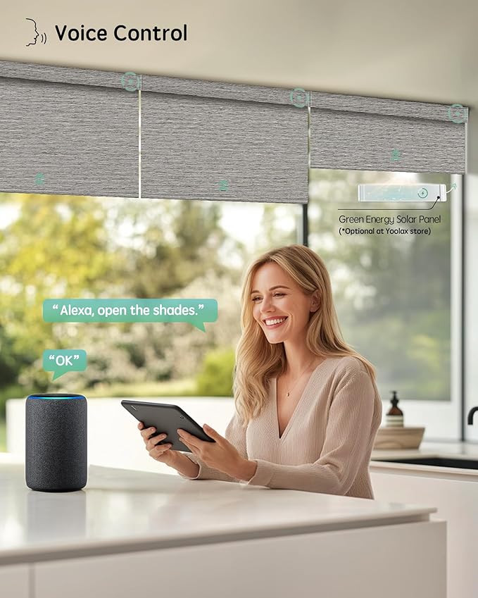 Yoolax Motorized Blinds with Remote, Smart Blinds