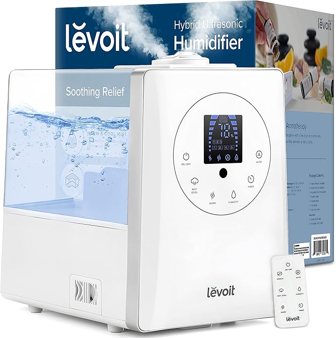 LEVOIT Humidifiers for Bedroom Large Room Home, 6L Warm and Cool Mist