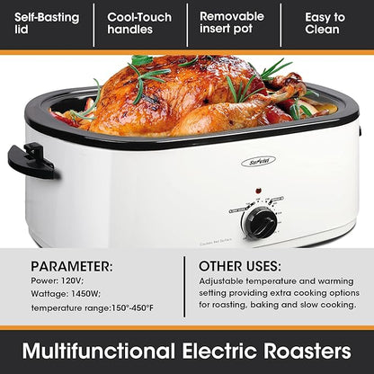 Sunvivi 26-Quart Roaster Oven, Electric Roaster Oven