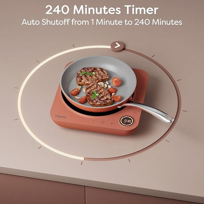 CIARRA CATIH1A-O Portable Induction Cooktop, Slim Single Electric Countertop
