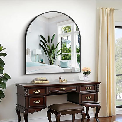 CIRCUMI Arched Wall Mirror, Metal Frame, Large Size