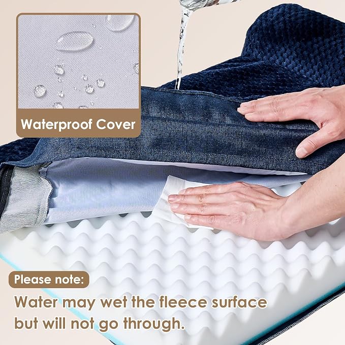 EHEYCIGA XL Dog Bed Memory Foam for Crate, Extra Large Dog Bed Orthopedic with Washable Removable Cover, Waterproof Pet Sofa Couch XLarge Size Dogs, 41x27x6.5, Navy Blue | Washable Removable Cover, Waterproof Flat Pet Sofa Couch with Nonskid Bottom, 41...