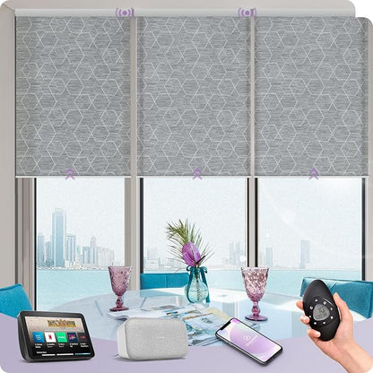 Graywind Motorized Solar Shades Light Filtering Mesh Shade Compatible
