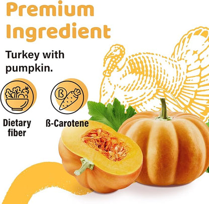 iPaw Turkey Dog Treats, All Natural Human Grade Dog Treat, Suitable for Training chew, US Sourced Raw Material, Hypoallergenic, Rawhide Alternative, Thin Stick (Pumpkin)