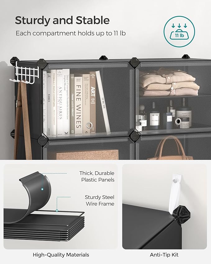 SONGMICS Shoe Rack Organizer, 6-Tier Shoe Storage Cabinet