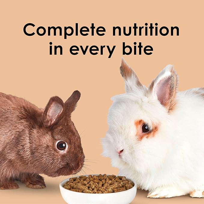 Kaytee Timothy Complete Rabbit Food, Made with Timothy Hay, High in Fiber, Supports Dental Health and Digestion, 9.5 pounds