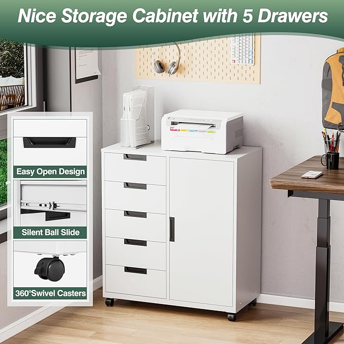 MIIIKO 5 Drawer Storage Cabinet