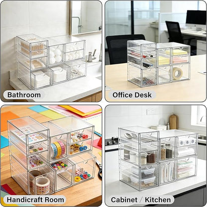 Prsildan Acrylic Drawer Makeup Organizer
