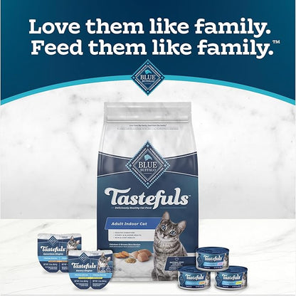 Blue Buffalo Tastefuls Natural Wet Cat Food Cans, Flaked Style, Fish and Shrimp Entrée in Gravy 3-oz Cans (Pack of 4)