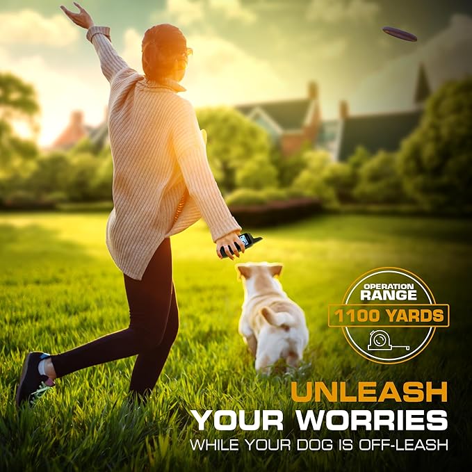 INVIROX Dog Training Collar for Large Dog X2 123 Levels Dog E Collars 1100yd