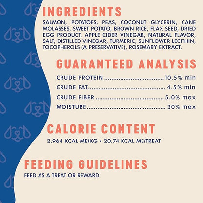 Finley's Hearty Selects Dog Treats, Hearty Selects Salmon, Sweet Potato, and Flax Seed, Soft-Baked, Functional Ingredients, Made in USA, 12 Ounce (Pack of 1)