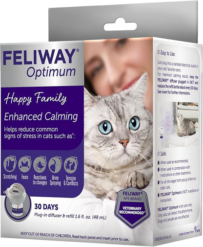 FELIWAY® Optimum 30 Day Cat Calming Plug In Pheromone Diffuser Starter Kit