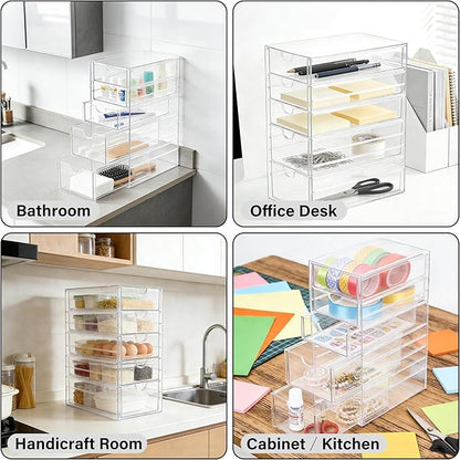 Prsildan Acrylic Drawer Makeup Organizer