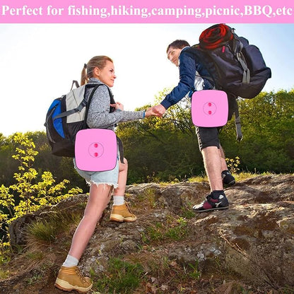 Fishboy Upgraded Square Collapsible Stool, 400lbs Max Weight, Lightweight But Sturdy, Portable Retractable Folding Telescoping Foldable Camping Stool for Adults Outdoor Fishing Hiking Travel BBQ