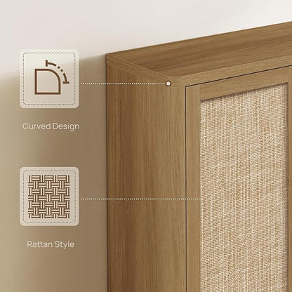 SICOTAS Rattan Shoe Storage Cabinet