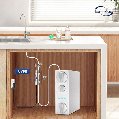 iSpring RO500AK-BN+UVF8 Tankless Reverse Osmosis Water Filtration System