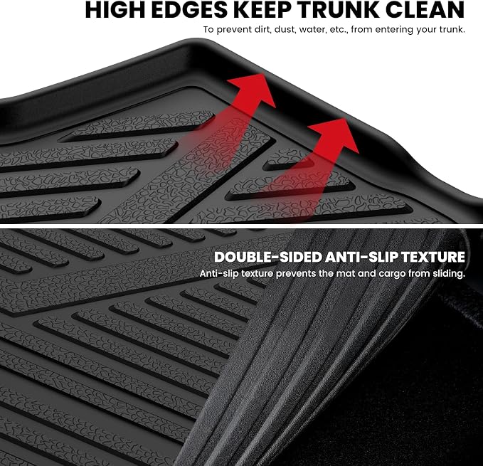 LASFIT Cargo Mat for Audi Q5/SQ5 2009-2017, Custom Fit All-Weather TPE Trunk Mat for Audi Accessories, Waterproof, Easy to Clean, Black