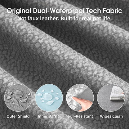 Gel Memory & High-Density Foam Orthopedic Dog Bed 44x32x7.5 Large | | Double Waterproof Cover | Machine Washable | Non-Slip Base | Fur-Resistant Tech Fabric|