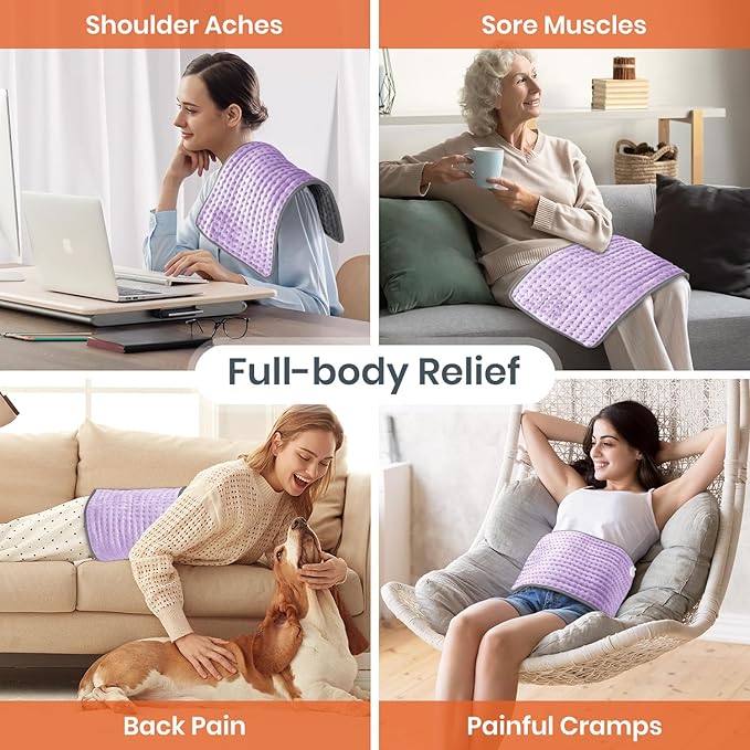 Heating Pad for Back Pain Relief, 9 Heat Settings & 4 Timers Auto Shut Off