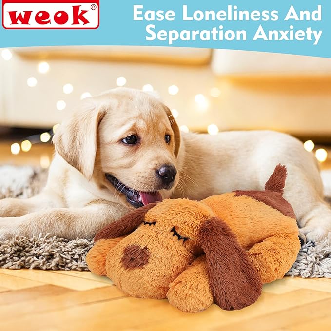 Heartbeat Puppy Toy, Comfort Cuddler Pillow, Dog Anxiety Relief Calming Aid,Heartbeat Stuffed Toy for Dogs,Puppy Heartbeat Toy Sleep Aid,Dog Heartbeat Toy for Pet