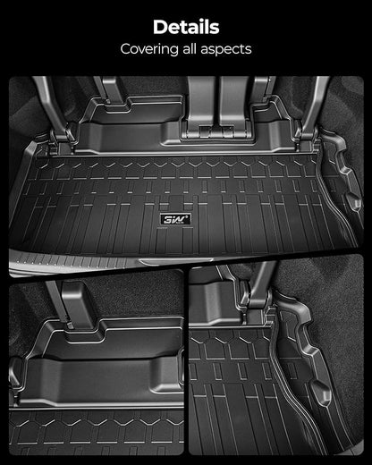 3W Floor Mats & Cargo Liner Fit Toyota Sienna 7 Seat 2021-2026 (Except for 2025 2026 Platinum Edition), TPE All Weather Custom Fit Floor Liner for Sienna XLE/XSE/Limited/Woodland Edition