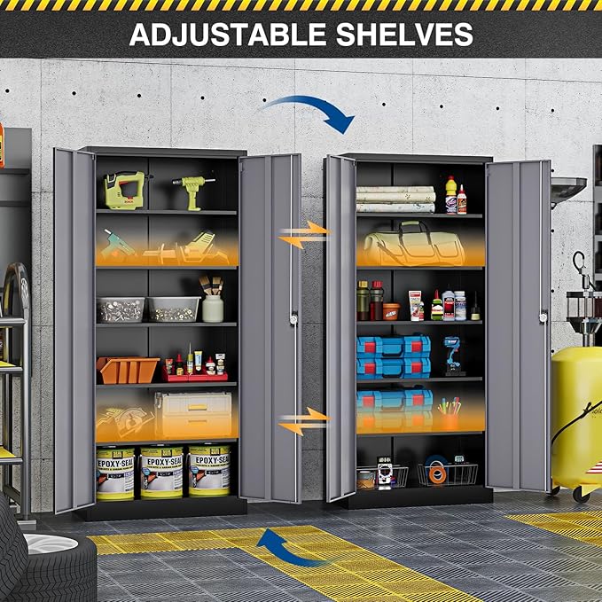71” Tall Metal Storage Cabinet- Steel File Cabinets