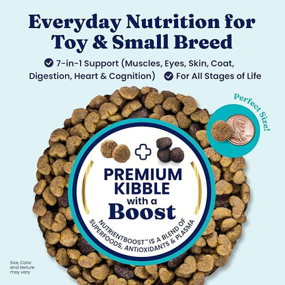 Solid Gold Toy & Small Breed Dry Dog Food Small Bites – Real Chicken, Grain Free Gluten Free, High Fiber Healthy Kibble w/Probiotics for Gut Health & Digestion Support – NutrientBoost™ – 3.75LB