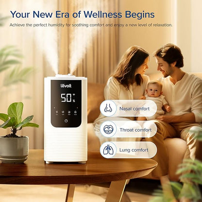 LEVOIT Humidifiers for Bedroom Home, Smart Warm and Cool Mist Air Humidifier